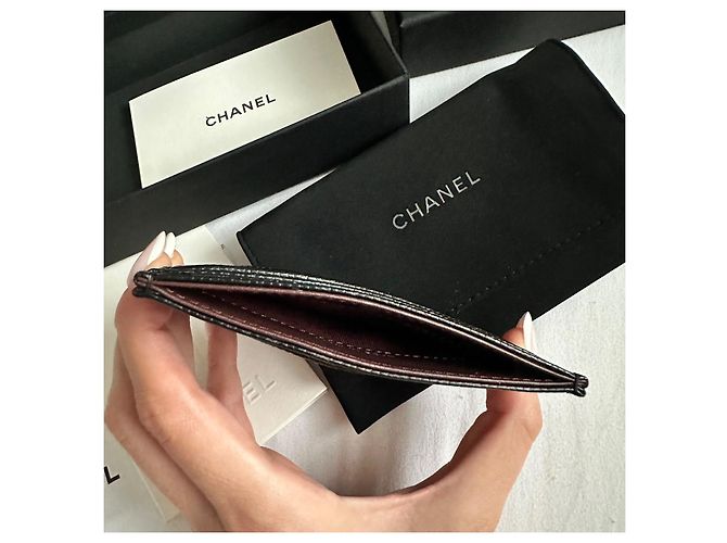 Trendy CC Tarjetero clásico de Chanel Negro Hardware de plata - vista 4