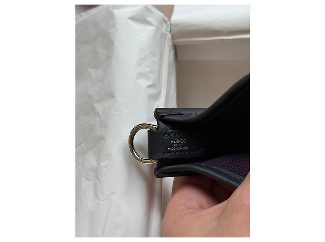 Hermès Neo Evelyne 16 Pelle Nero Caramello Camello Cammello - vista 4