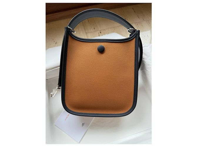 Hermès Neo Evelyne 16 Pelle Nero Caramello Camello Cammello - vista 7