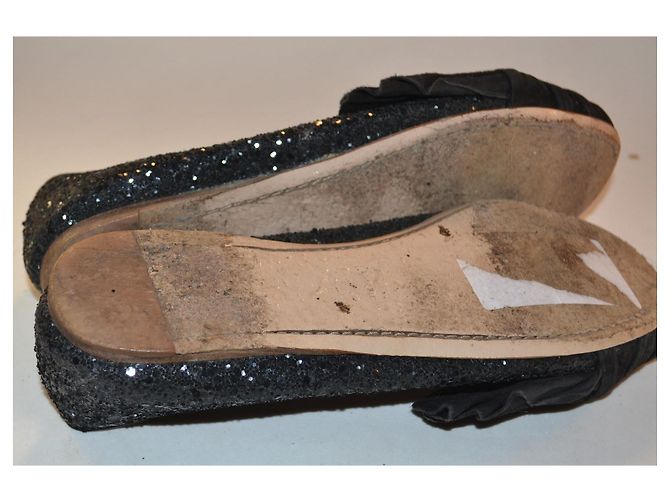 Ballerine Miu Miu paillettes e scamosciato nero - vista 4