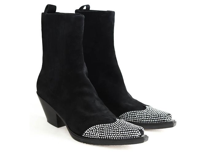 Alexandre Vauthier Botas de ante negro - vista 3