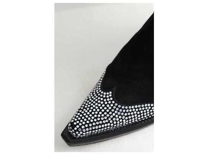 Alexandre Vauthier Botas de ante negro - vista 4
