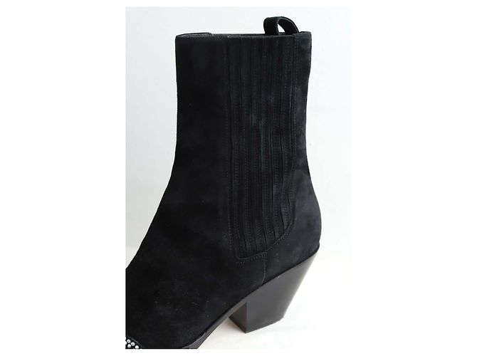 Alexandre Vauthier Botas de ante negro - vista 5