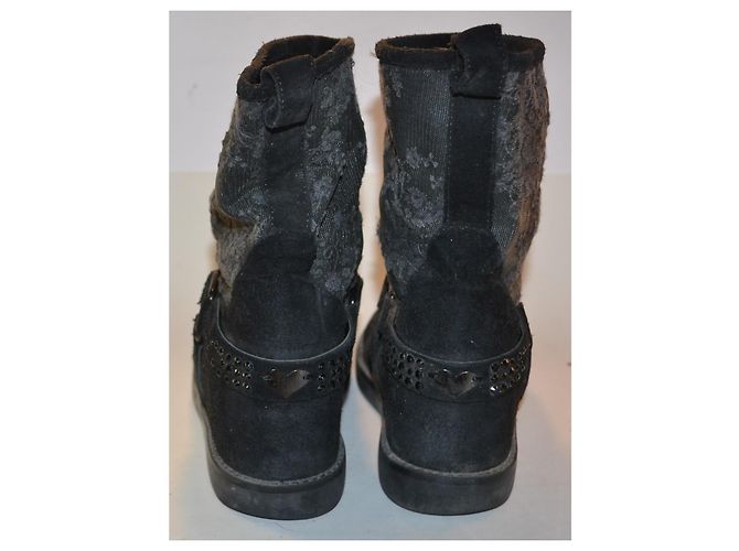 Botines Twin Set en ante negro 37 IT - vista 3