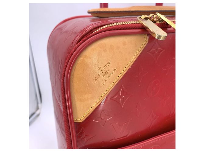 Louis Vuitton Trolley con ruote Monogram Vernis Pegase 45 Rosso - vista 5