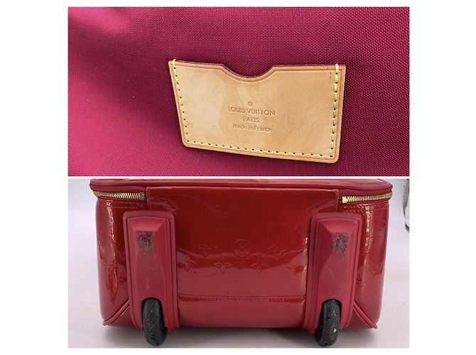 Louis Vuitton Trolley con ruote Monogram Vernis Pegase 45 Rosso - vista 6