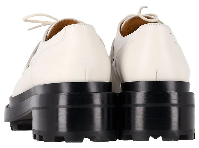 Scarpe Derby Hermès First in pelle bianca Marrone Rosso - vista 6