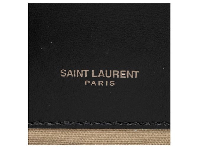 Borsa a Spalla Kate in Tela con Monogramma Stampato Saint Laurent Marrone Beige - vista 8