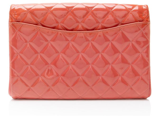 Gabrielle Clutch de charol con cadena de Chanel Rosa - vista 3