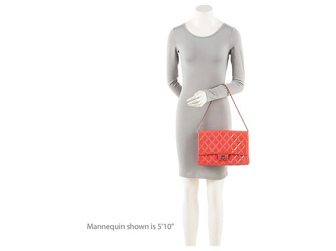 Gabrielle Clutch de charol con cadena de Chanel Rosa - vista 5