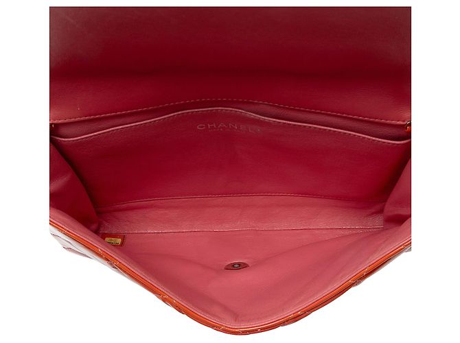 Gabrielle Clutch de charol con cadena de Chanel Rosa - vista 7