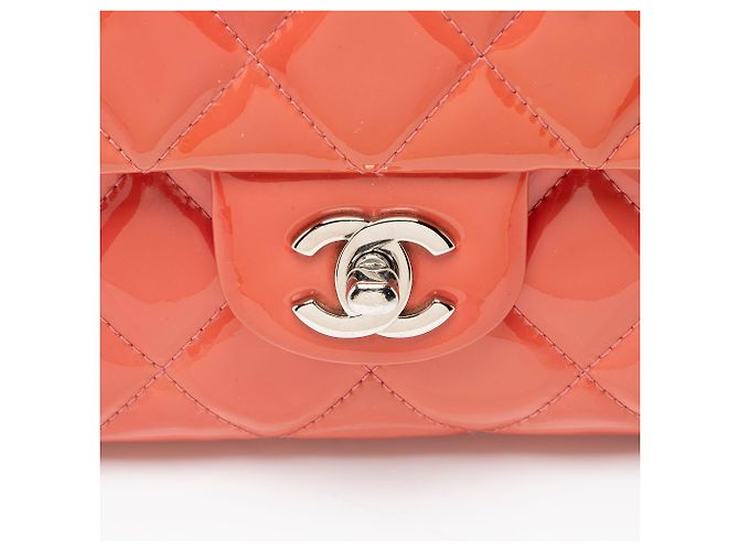 Gabrielle Clutch de charol con cadena de Chanel Rosa - vista 9