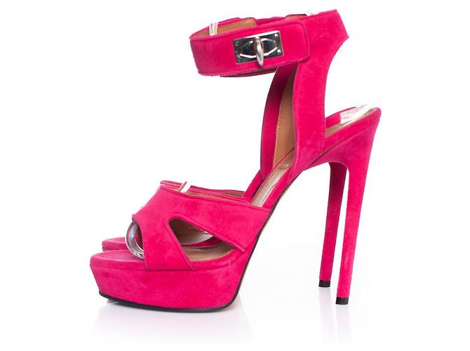 Rosa Wildleder Plattform Sandalen von Givenchy Pink - Ansicht 2