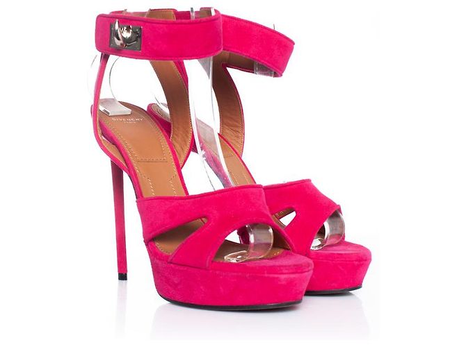 Rosa Wildleder Plattform Sandalen von Givenchy Pink - Ansicht 4