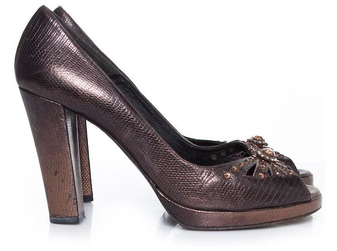 Zapatos de plataforma peep toe Barbara Bui Castaño - vista 5