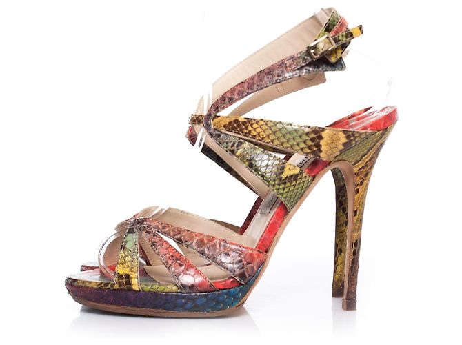 Jimmy Choo Multicolour python sandals. Multiple colors - view 3