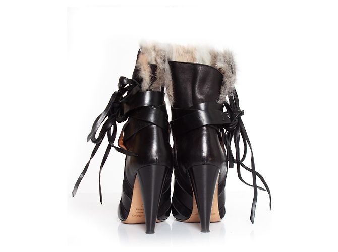Botines de piel de conejo Neta de Isabel Marant Negro - vista 3