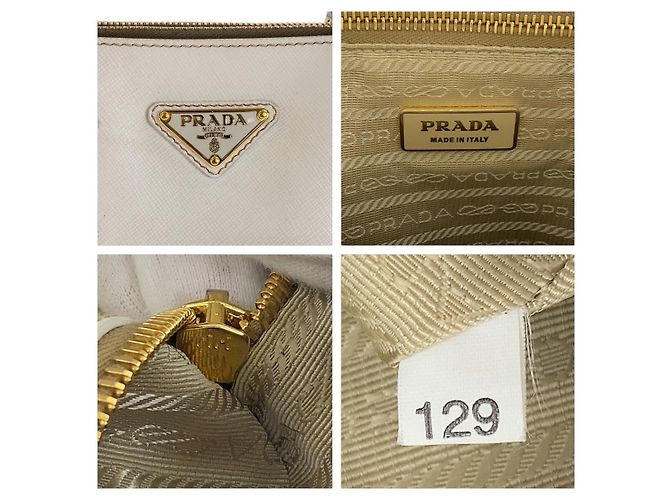 Prada Saffiano Galleria Leder Tote Weiß - Ansicht 9