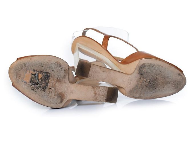 Maison Martin Margiela Wedge in pelle marrone Maison Margiela - vista 7