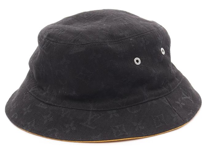 Cappello Bucket in Cotone Monogram Louis Vuitton Nero - vista 2