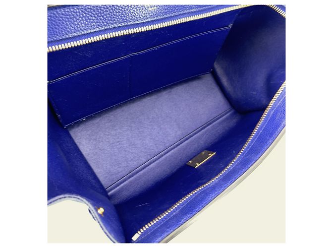 Céline Borsa in pelle Trapeze Celine Blu - vista 4