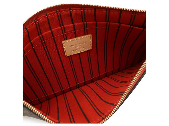 Pochette Neverfull Monogram Louis Vuitton Rosso - vista 5