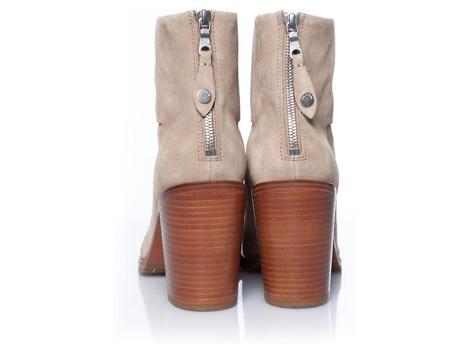 Botas Waxy Rag & Bone en ante beige Castaño - vista 5
