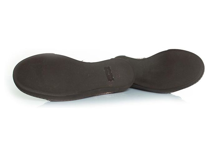 Zapatillas de python Lanvin con puntera de charol Castaño - vista 7