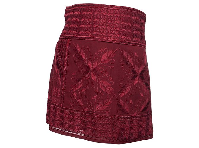 Falda Andy burdeos de Isabel Marant Roja - vista 2