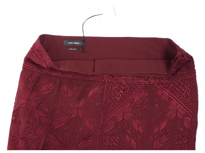 Falda Andy burdeos de Isabel Marant Roja - vista 5