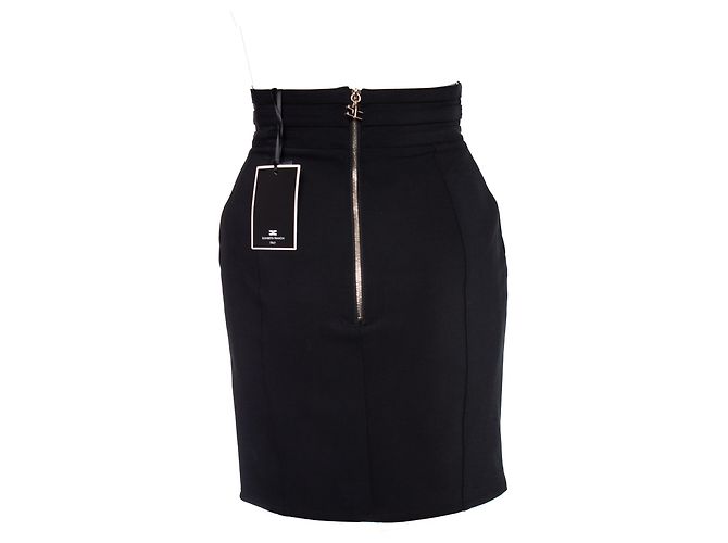 Falda lápiz negra Elisabetta Franchi. Negro - vista 2