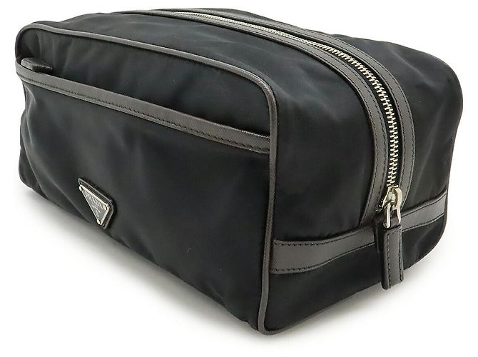 Pochette en Jacquard Nylon avec Logo Prada Noir - vue 2