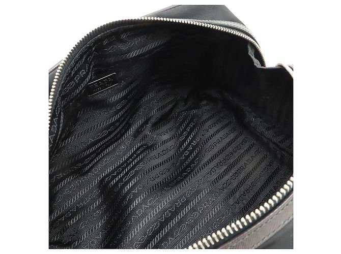 Pochette en Jacquard Nylon avec Logo Prada Noir - vue 6