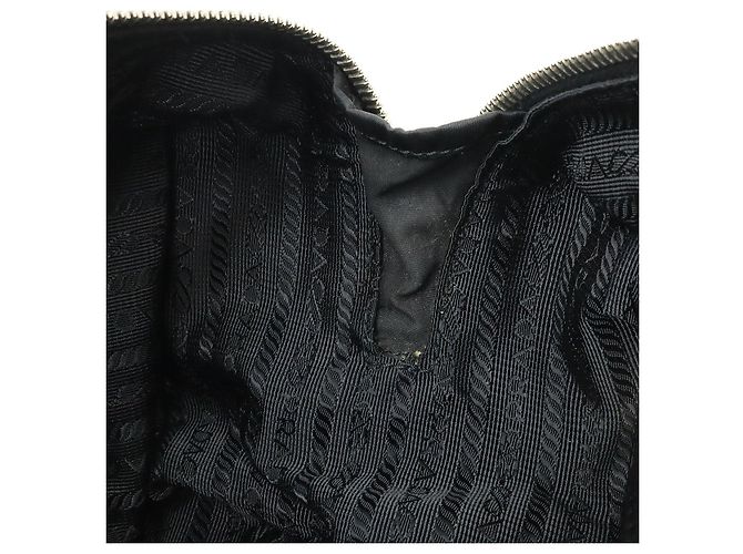 Pochette en Jacquard Nylon avec Logo Prada Noir - vue 7