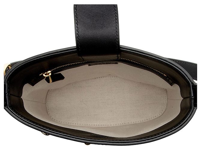 Borsa a secchiello piccola Gucci 73 in pelle Toile Gucci Nero - vista 7