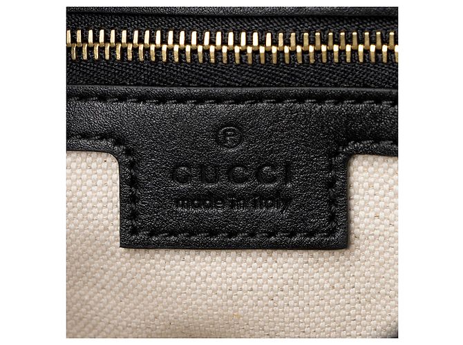 Borsa a secchiello piccola Gucci 73 in pelle Toile Gucci Nero - vista 8
