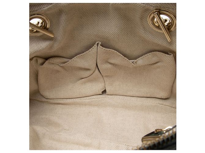 Borsa a spalla piccola in pelle Gucci Soho Chain Blu - vista 10