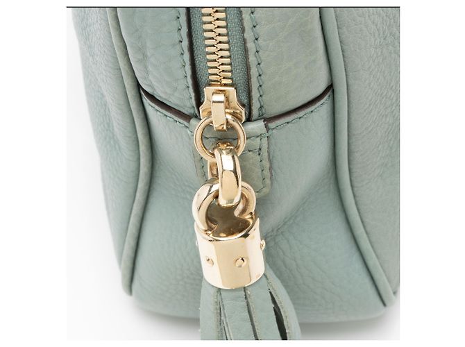 Borsa a spalla piccola in pelle Gucci Soho Chain Blu - vista 9