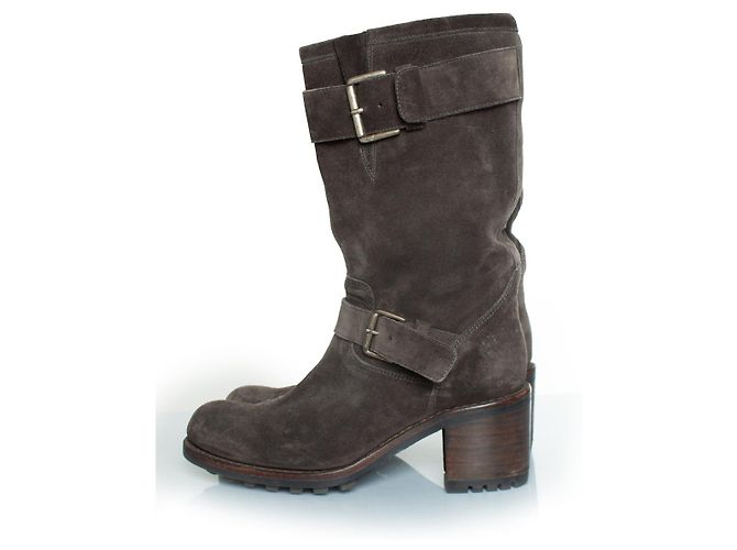 Botas de biker Free Lance en ante gris - vista 2