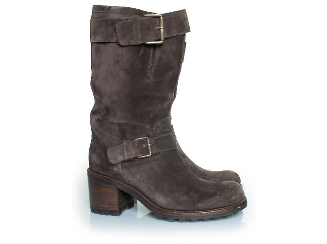 Botas de biker Free Lance en ante gris - vista 4