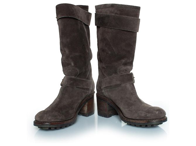 Botas de biker Free Lance en ante gris - vista 6