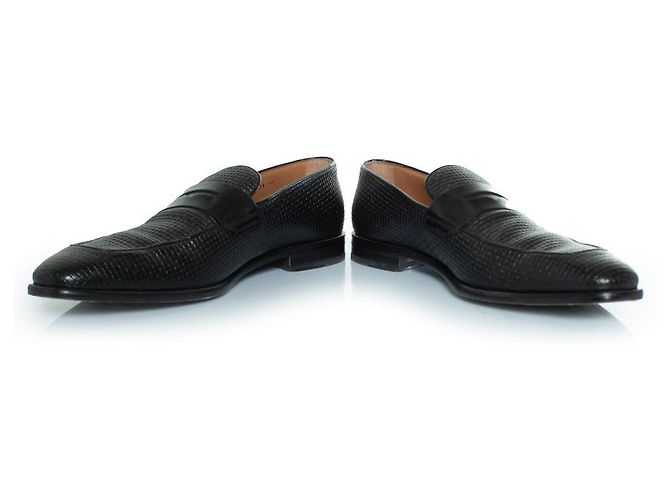 Hugo Boss Mocassini in pelle intrecciata Boss Lisbon Nero - vista 5