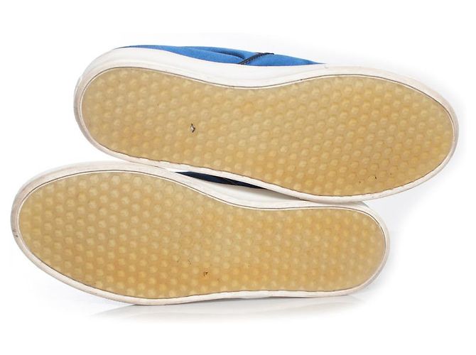 Céline Sneaker slip-on in satin Celine Blu - vista 7