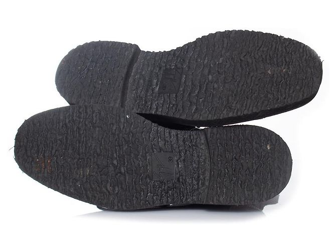 Stivali da biker con lacci e zip Giuseppe Zanotti Marrone - vista 7