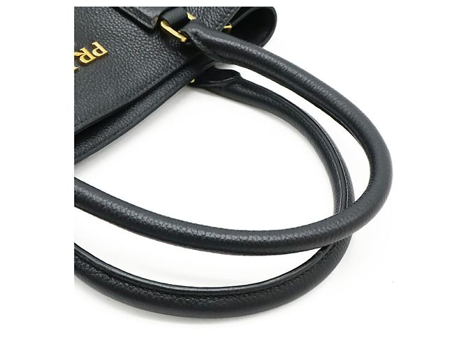 Borsa in pelle 2 in 1 Prada 1BA239 Nero - vista 5