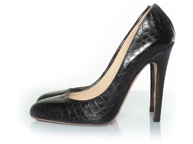 Tacchi stampati in croco Jimmy Choo neri Nero - vista 2
