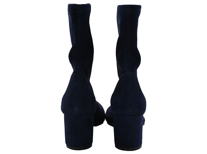 Botines de tobillo de ante azul marino con punta en forma de almendra Fernanda de Stuart Weitzman - vista 3