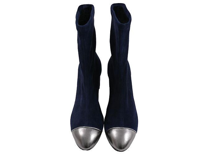 Botines de tobillo de ante azul marino con punta en forma de almendra Fernanda de Stuart Weitzman - vista 5