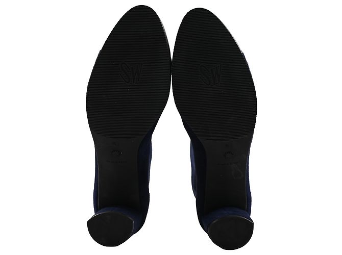 Botines de tobillo de ante azul marino con punta en forma de almendra Fernanda de Stuart Weitzman - vista 6