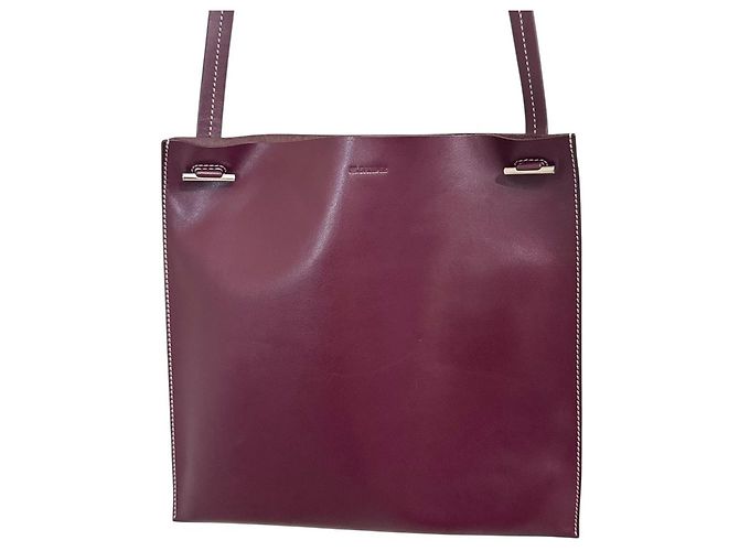 Borsa a spalla in pelle con tasca piatta Jil Sander - vista 2